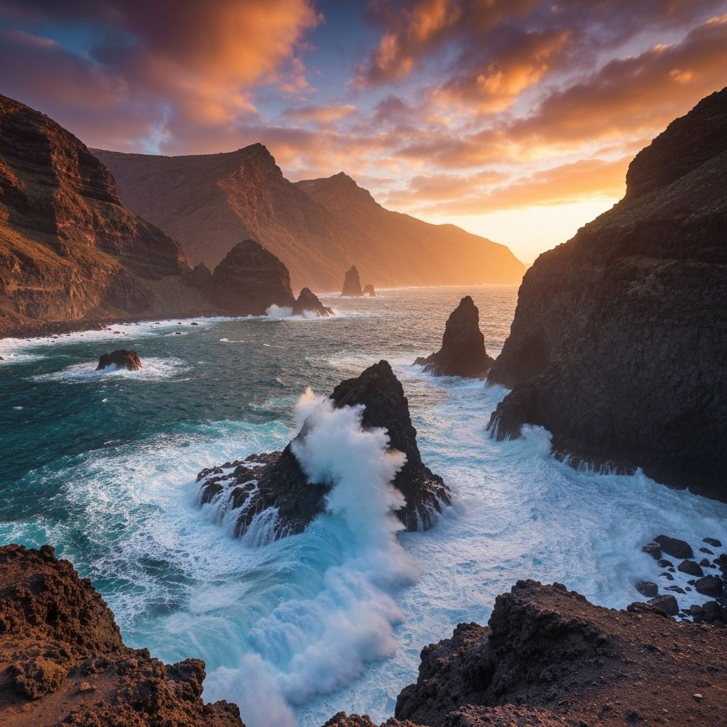 Tenerife coastal cliffs